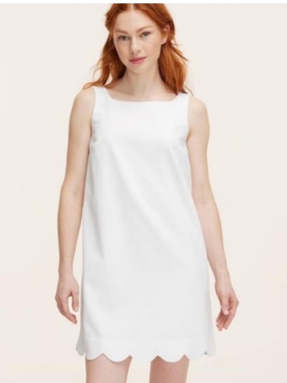 Kate Spade x Target White Scalloped Mini Shift Dress Size XL NWT